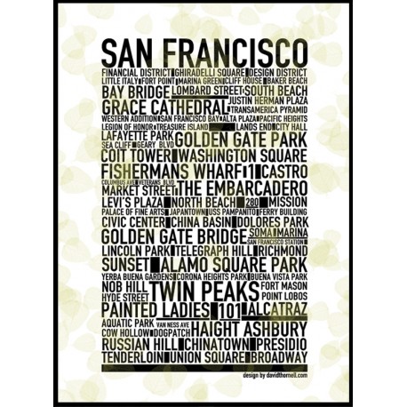 SF Leaves Poster