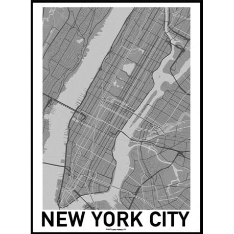 NYC Karta Poster