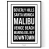 LA Places Poster