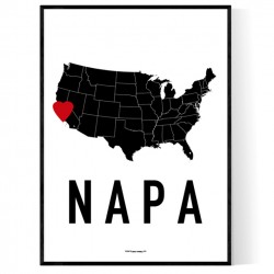 Napa Heart Poster