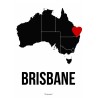 Brisbane Heart Poster