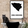 Bosnien Karta Poster