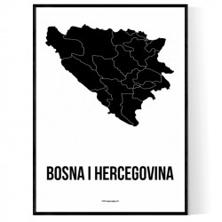 Bosnien Karta Poster
