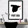 Port Bou Karta Poster