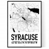 Syracuse Karta Poster