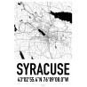 Syracuse Karta Poster