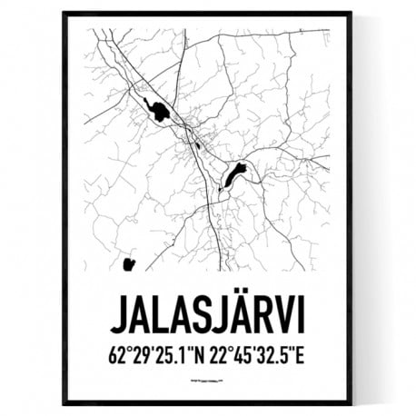 Jalasjärvi Karta Poster