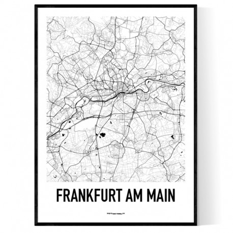 Frankfurt Karta Poster