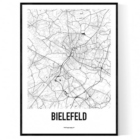 Bielefeld Karta Poster