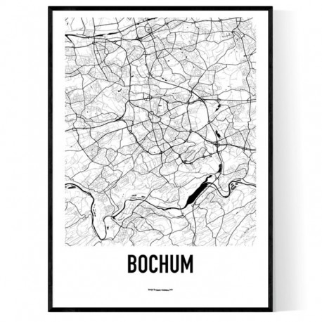 Bochum Karta Poster