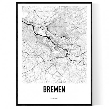 Bremen Karta Poster
