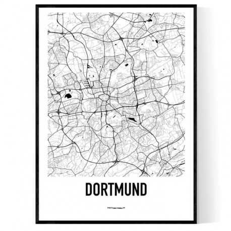 Dortmund Karta Poster