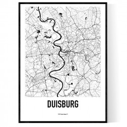Duisburg Karta Poster