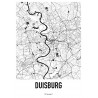 Duisburg Karta Poster