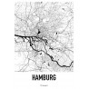 Hamburg Karta Poster