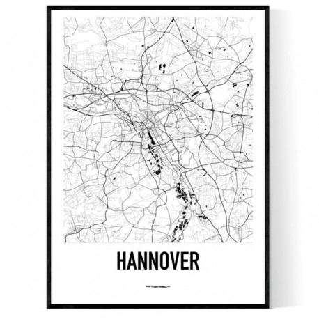 Hannover Karta Poster