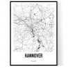 Hannover Karta Poster