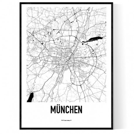 München Karta Poster