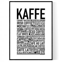 Kaffe Sorter Poster