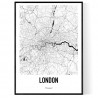 London Metro Karta Poster
