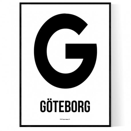 Göteborg Letter Poster