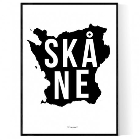 Skåne Map Poster
