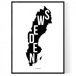 Sweden Map Poster