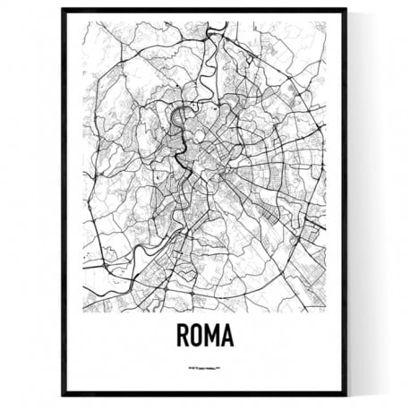 Rom Metro Karta Poster