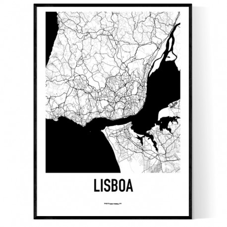 Lissabon Metro Karta Poster