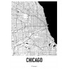 Chicago Metro Karta Poster