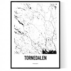 Tornedalen Karta Poster