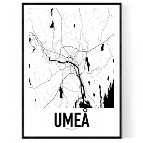 Umeå Metro Karta Poster