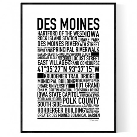 Des Moines Poster