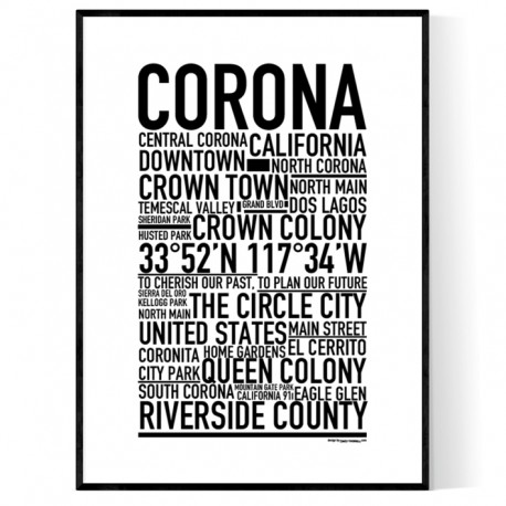 Corona CA Poster
