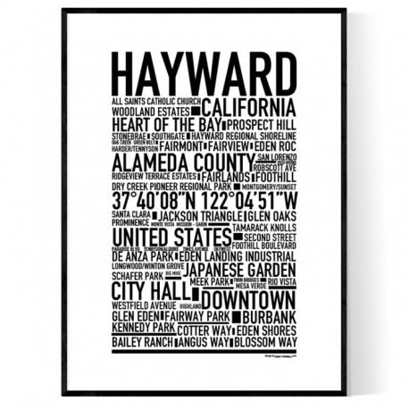 Hayward CA Poster