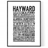 Hayward CA Poster