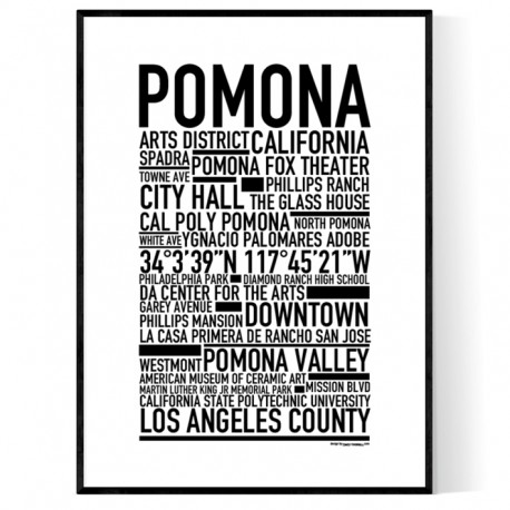 Pomona CA Poster