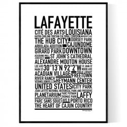 Lafayette LA Poster