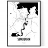Sundborn Karta Poster