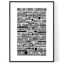 Welsh Corgi Cardigan Poster