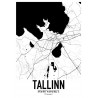 Tallinn Karta Poster 