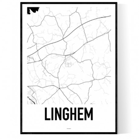 Linghem Karta Poster