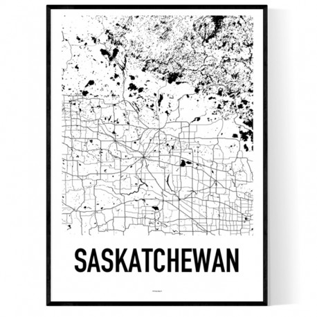 Saskatchewan Karta Poster