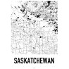 Saskatchewan Karta Poster