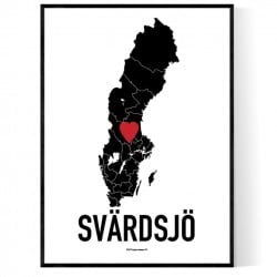 Svärdsjö Heart Poster