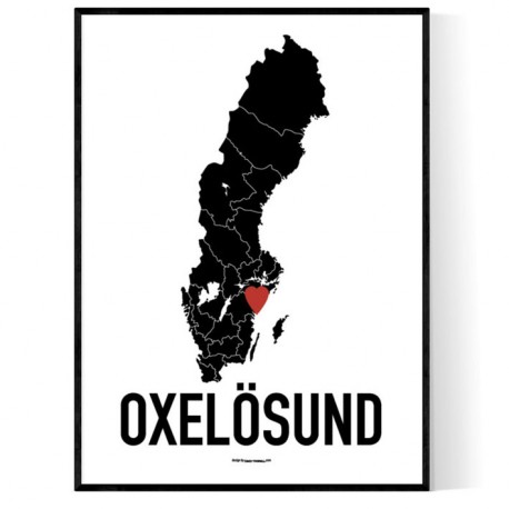 Oxelösund Heart Poster