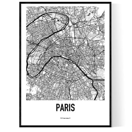 Paris Metro Karta Poster