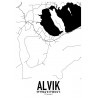 Alvik Karta Poster