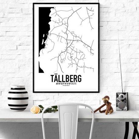 Tällberg Karta Poster. Hitta dina posters online hos Wallstars