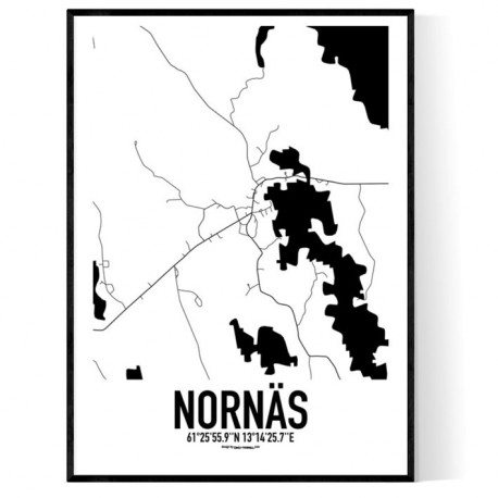 Nornäs Karta Poster